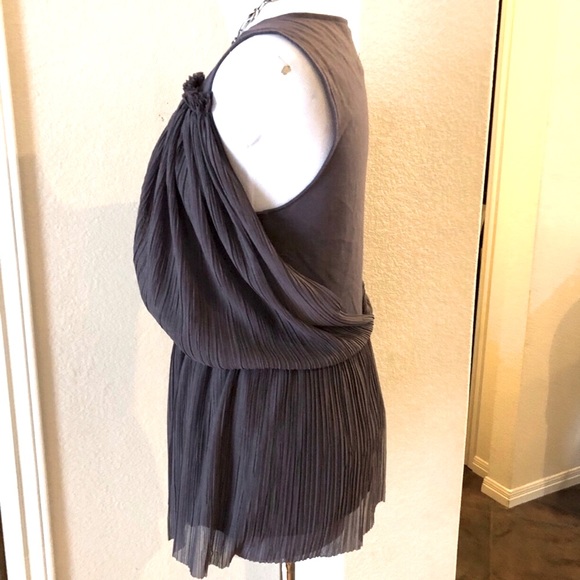 Anthropologie Peplum Top Deletta Small Purple Draped Plum Hidden Valley - Picture 4 of 10